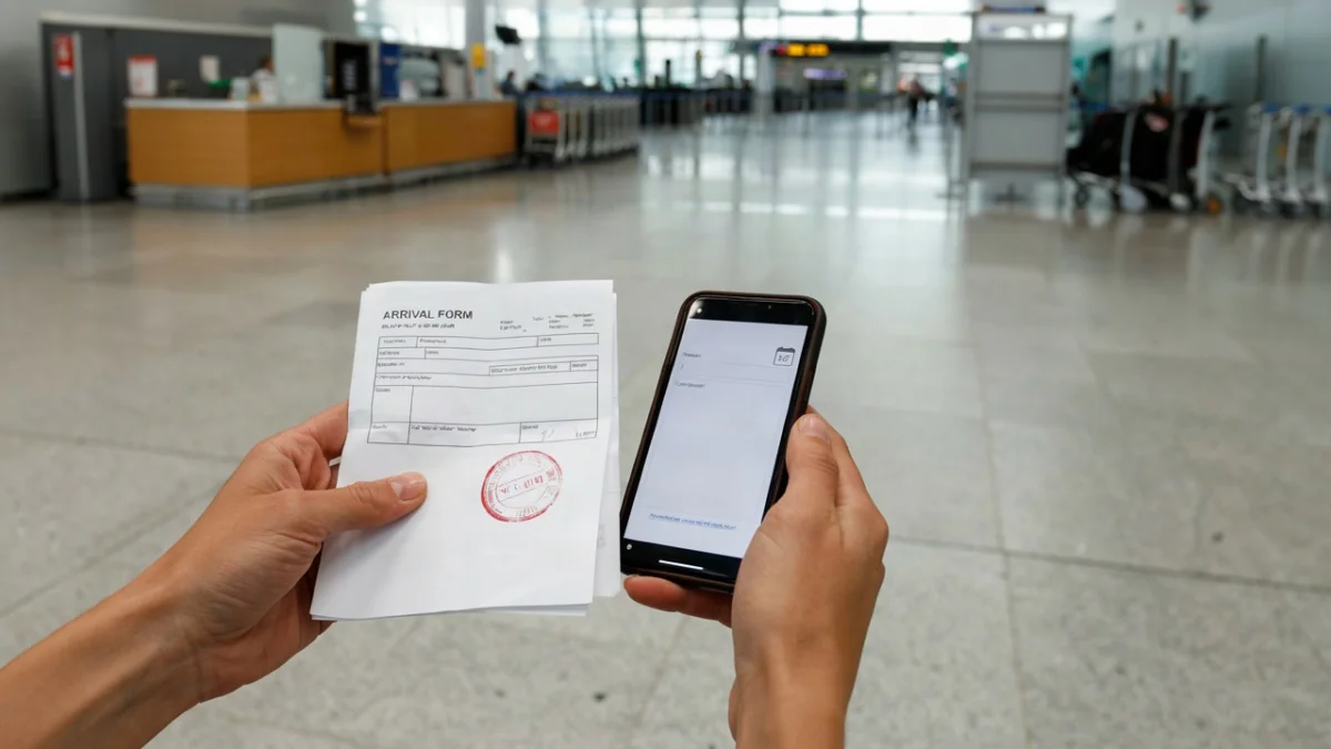 Arrival, Departure and Return Forms Compared